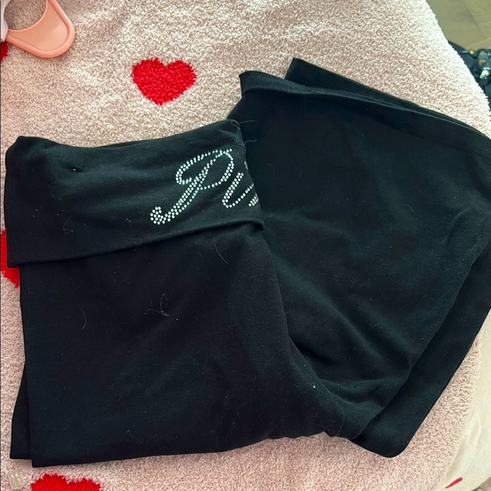 Black Pants with Rhinestone Detail